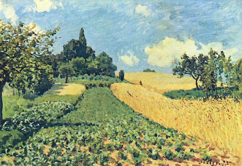 Alfred Sisley Getreidefelder auf den Hugeln von Argenteuil France oil painting art